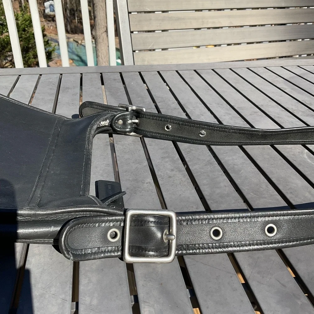 Vintage Coach Legacy Black Leather Shoulder Bag - Picture 7 of 13